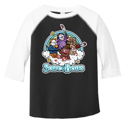 Scary Care Scare Bears Funny Halloween Horror Faces Custom Toddler Fine Jersey T-Shirt