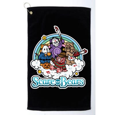 Scary Care Scare Bears Funny Halloween Horror Faces Custom Golf Towel