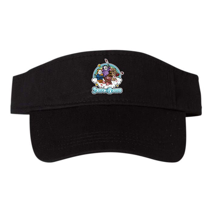 Scary Care Scare Bears Funny Halloween Horror Faces Custom Visor