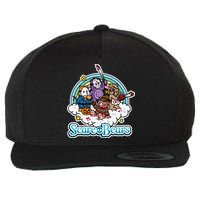 Scary Care Scare Bears Funny Halloween Horror Faces Custom Wool Snapback Cap