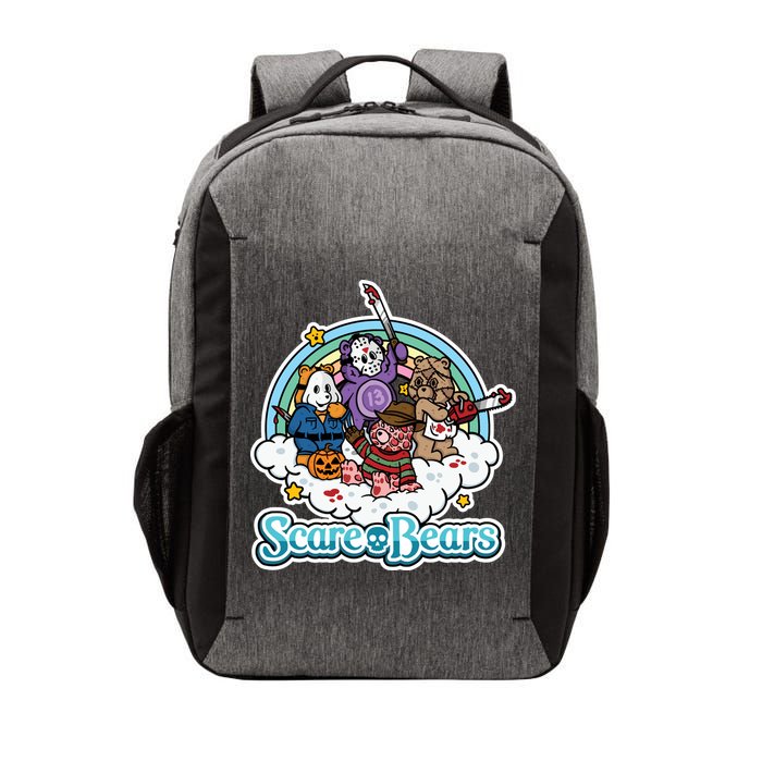 Scary Care Scare Bears Funny Halloween Horror Faces Custom Vector Backpack