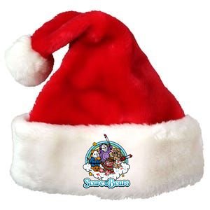 Scary Care Scare Bears Funny Halloween Horror Faces Custom Premium Christmas Santa Hat