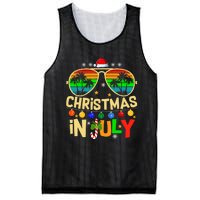 Santa Claus Sunglasses Beach Christmas In July Mesh Reversible Basketball Jersey Tank