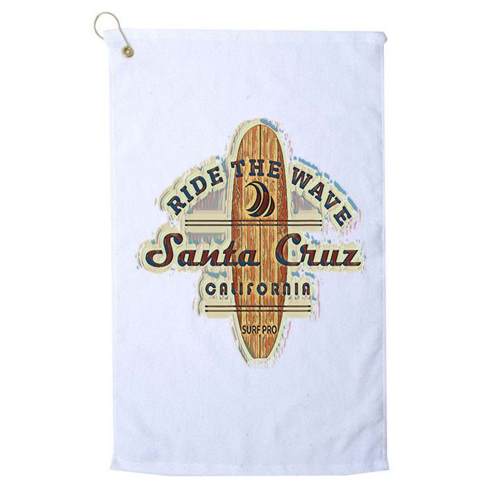 Santa Cruz Surfer Surfboard Vintage Platinum Collection Golf Towel