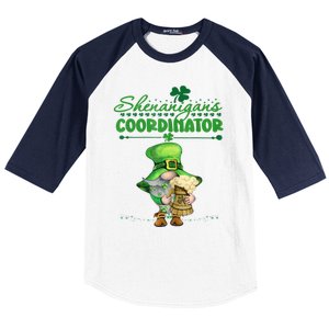 Shenanigans Coordinator St Patricks Day Green Gnomes Lovers Baseball Sleeve Shirt