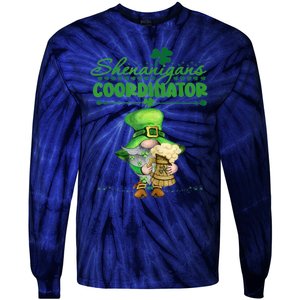 Shenanigans Coordinator St Patricks Day Green Gnomes Lovers Tie-Dye Long Sleeve Shirt