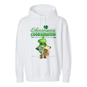 Shenanigans Coordinator St Patricks Day Green Gnomes Lovers Garment-Dyed Fleece Hoodie