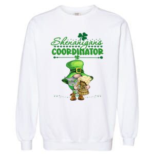 Shenanigans Coordinator St Patricks Day Green Gnomes Lovers Garment-Dyed Sweatshirt