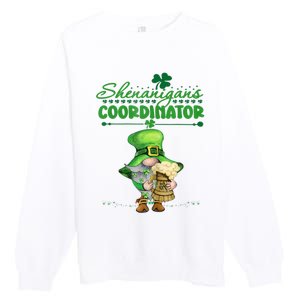 Shenanigans Coordinator St Patricks Day Green Gnomes Lovers Premium Crewneck Sweatshirt