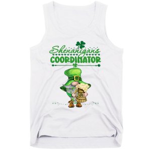 Shenanigans Coordinator St Patricks Day Green Gnomes Lovers Tank Top