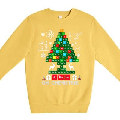 Science Christmas Shirt Oh Chemist Tree Chemistree Premium Crewneck Sweatshirt