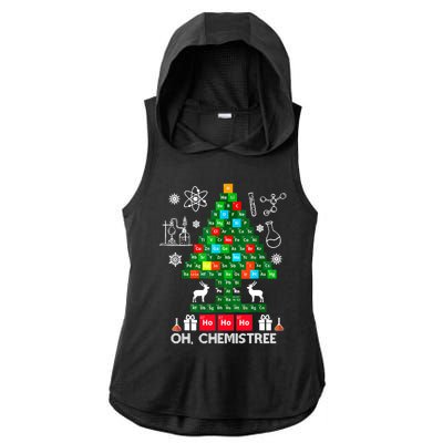 Science Christmas Shirt Oh Chemist Tree Chemistree Ladies PosiCharge Tri-Blend Wicking Draft Hoodie Tank