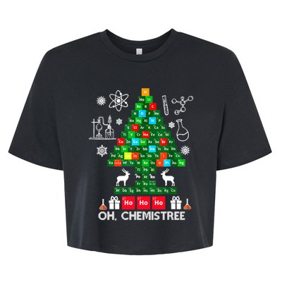 Science Christmas Shirt Oh Chemist Tree Chemistree Bella+Canvas Jersey Crop Tee