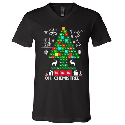 Science Christmas Shirt Oh Chemist Tree Chemistree V-Neck T-Shirt