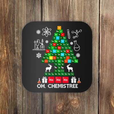 Science Christmas Shirt Oh Chemist Tree Chemistree Coaster