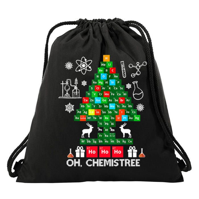 Science Christmas Shirt Oh Chemist Tree Chemistree Drawstring Bag