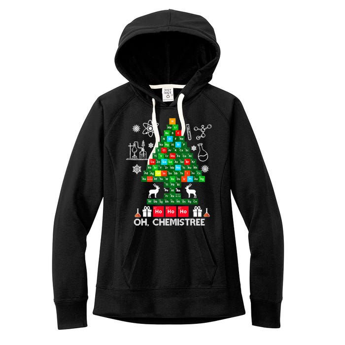 Science Christmas Shirt Oh Chemist Tree Chemistree Women's Fleece Hoodie