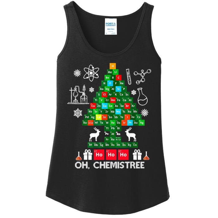 Science Christmas Shirt Oh Chemist Tree Chemistree Ladies Essential Tank