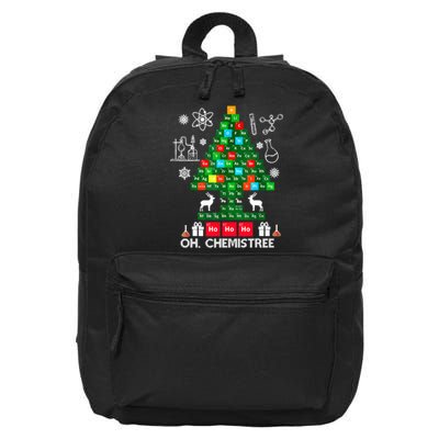 Science Christmas Shirt Oh Chemist Tree Chemistree 16 in Basic Backpack