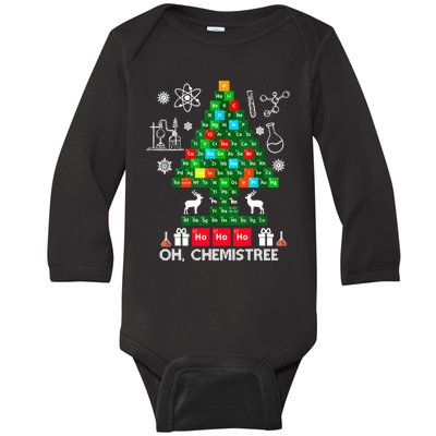 Science Christmas Shirt Oh Chemist Tree Chemistree Baby Long Sleeve Bodysuit