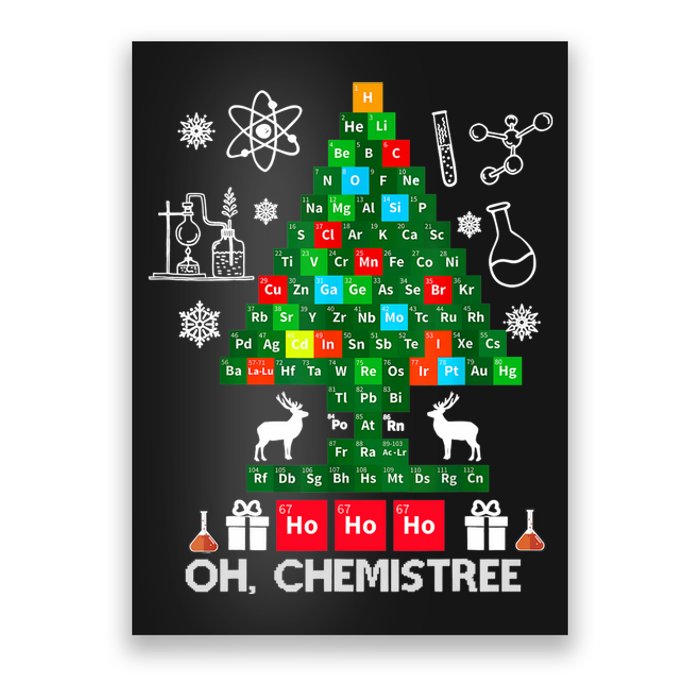 Science Christmas Shirt Oh Chemist Tree Chemistree Poster