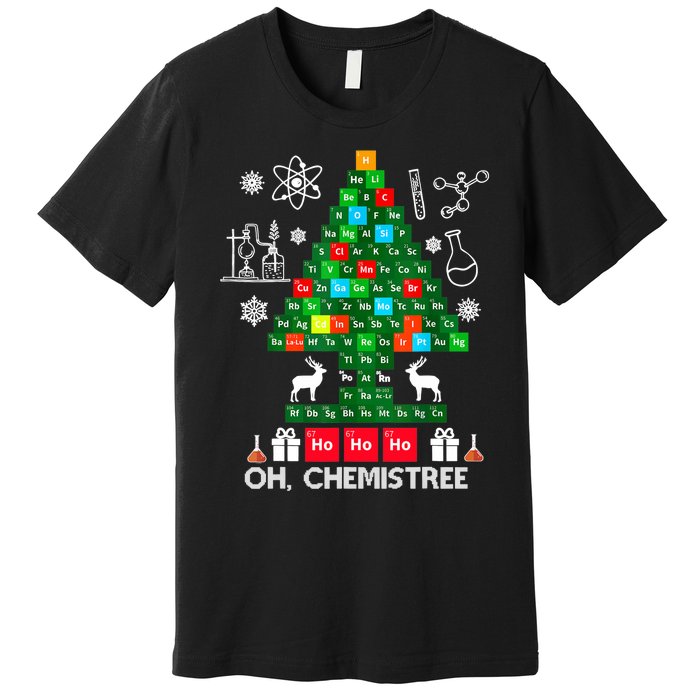 Science Christmas Shirt Oh Chemist Tree Chemistree Premium T-Shirt