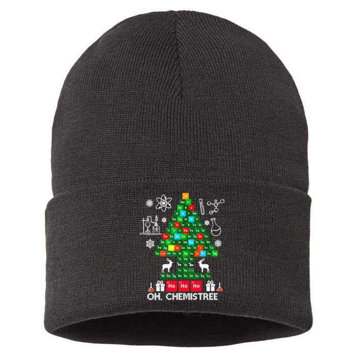 Science Christmas Shirt Oh Chemist Tree Chemistree Sustainable Knit Beanie