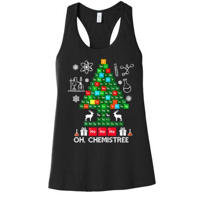 Science Christmas Shirt Oh Chemist Tree Chemistree Women's Racerback Tank