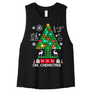 Science Christmas Shirt Oh Chemist Tree Chemistree Women's Racerback Cropped Tank