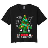 Science Christmas Shirt Oh Chemist Tree Chemistree Women's Crop Top Tee