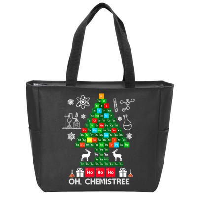 Science Christmas Shirt Oh Chemist Tree Chemistree Zip Tote Bag