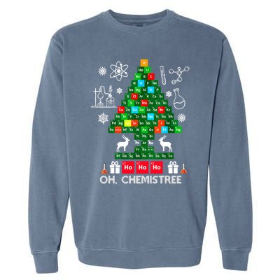 Science Christmas Shirt Oh Chemist Tree Chemistree Garment-Dyed Sweatshirt