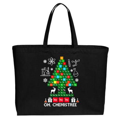 Science Christmas Shirt Oh Chemist Tree Chemistree Cotton Canvas Jumbo Tote