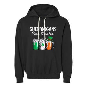 Shenanigans Coordinator St Patricks Day Green Gnomes Lovers Garment-Dyed Fleece Hoodie