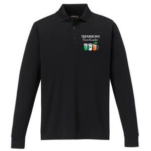 Shenanigans Coordinator St Patricks Day Green Gnomes Lovers Performance Long Sleeve Polo