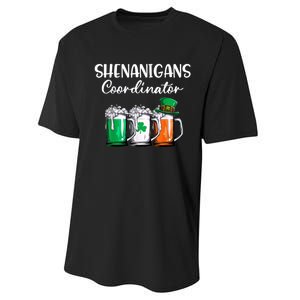 Shenanigans Coordinator St Patricks Day Green Gnomes Lovers Performance Sprint T-Shirt