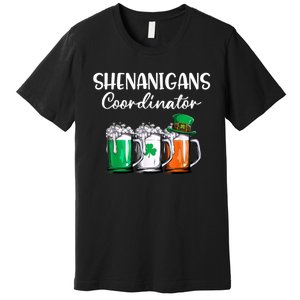 Shenanigans Coordinator St Patricks Day Green Gnomes Lovers Premium T-Shirt