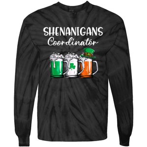 Shenanigans Coordinator St Patricks Day Green Gnomes Lovers Tie-Dye Long Sleeve Shirt