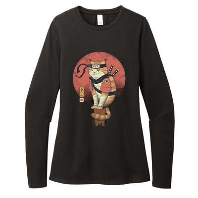 Shinobi Cat Womens CVC Long Sleeve Shirt