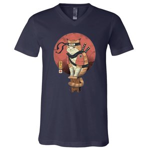 Shinobi Cat V-Neck T-Shirt