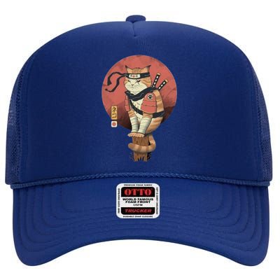 Shinobi Cat High Crown Mesh Back Trucker Hat