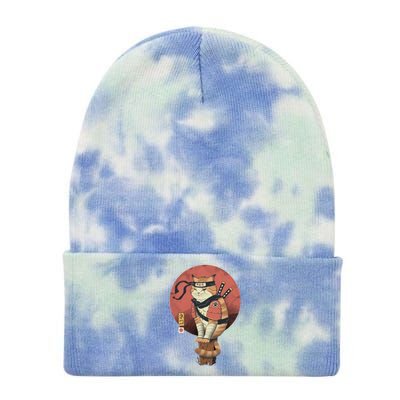 Shinobi Cat Tie Dye 12in Knit Beanie