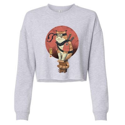 Shinobi Cat Cropped Pullover Crew