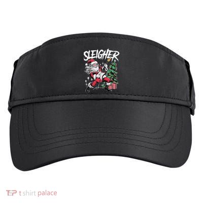 Sleigher Christmas Santa Playing Guitar Adult Drive Performance Visor