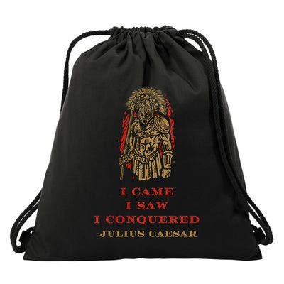 Stoicism Came Saw Conquered Julius Caesar Stoic Drawstring Bag
