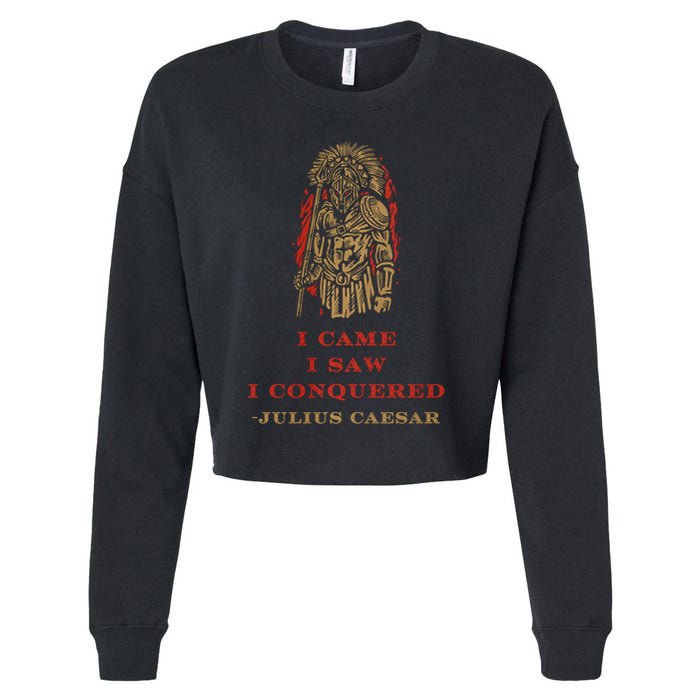 Stoicism Came Saw Conquered Julius Caesar Stoic Cropped Pullover Crew