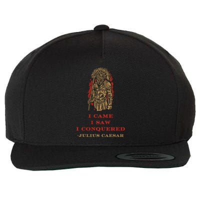 Stoicism Came Saw Conquered Julius Caesar Stoic Wool Snapback Cap