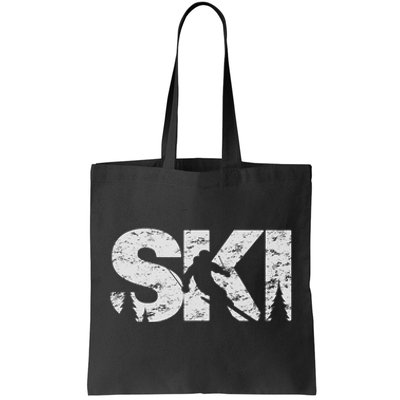 Ski Cool Skiing Freeski Style Alpine Skier Gift Tote Bag