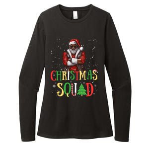 Santa Christmas Squad Black African American Pajamas Womens CVC Long Sleeve Shirt