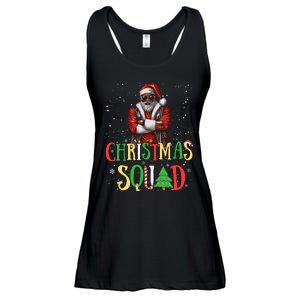 Santa Christmas Squad Black African American Pajamas Ladies Essential Flowy Tank